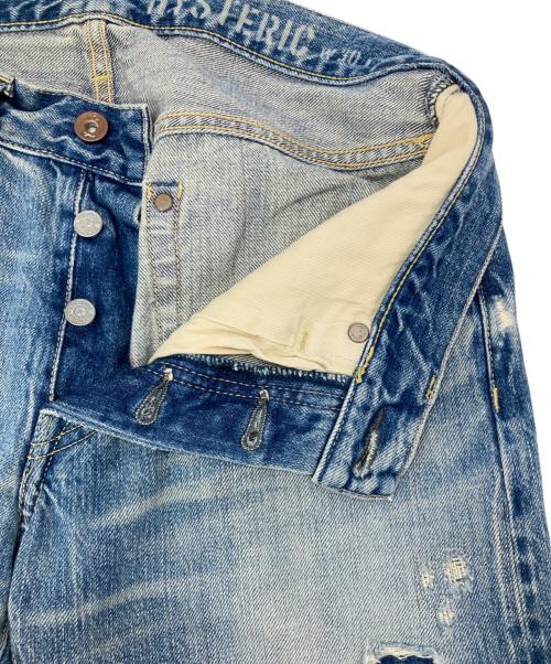 Hysteric Glamour（ヒステリックグラマー）Hysteric Glamour (ヒステリックグラマー) クラッシュリペアスタッズデニムパンツ インディゴ サイズ:30の古着・服飾アイテム