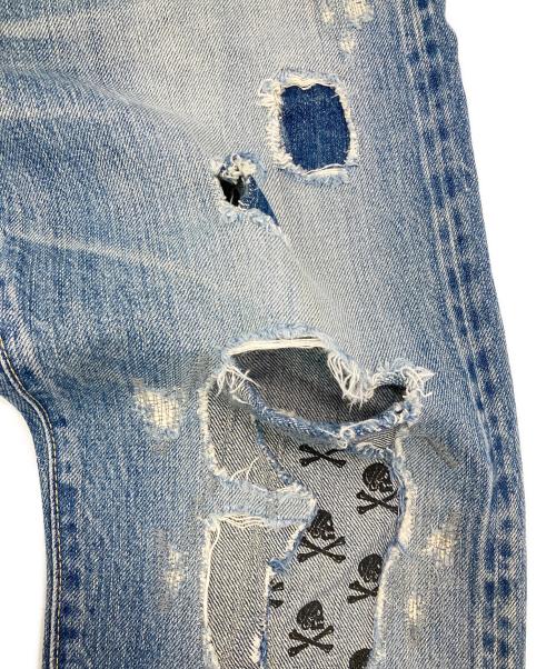 Hysteric Glamour（ヒステリックグラマー）Hysteric Glamour (ヒステリックグラマー) クラッシュリペアスタッズデニムパンツ インディゴ サイズ:30の古着・服飾アイテム