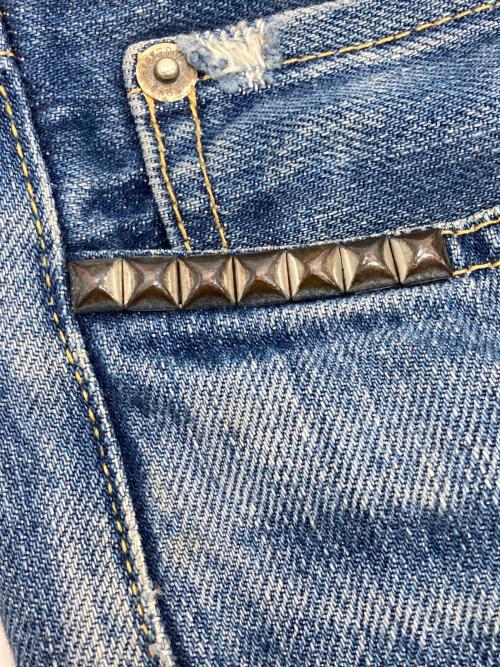 Hysteric Glamour（ヒステリックグラマー）Hysteric Glamour (ヒステリックグラマー) クラッシュリペアデニムパンツ インディゴ サイズ:28の古着・服飾アイテム