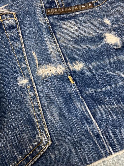 Hysteric Glamour（ヒステリックグラマー）Hysteric Glamour (ヒステリックグラマー) クラッシュリペアデニムパンツ インディゴ サイズ:28の古着・服飾アイテム