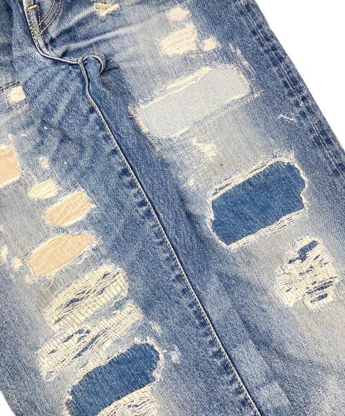 Hysteric Glamour（ヒステリックグラマー）Hysteric Glamour (ヒステリックグラマー) クラッシュリペアデニムパンツ インディゴ サイズ:30の古着・服飾アイテム