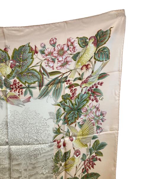 Salvatore Ferragamo（サルヴァトーレ フェラガモ）Salvatore Ferragamo (サルヴァトーレ フェラガモ) 大判シルクスカーフ ピンクの古着・服飾アイテム