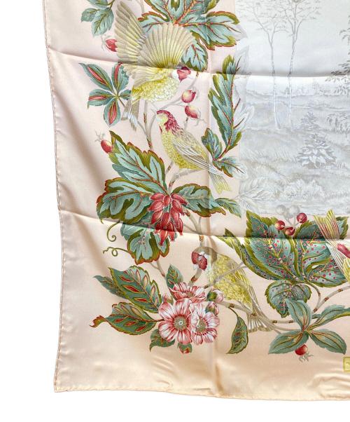 Salvatore Ferragamo（サルヴァトーレ フェラガモ）Salvatore Ferragamo (サルヴァトーレ フェラガモ) 大判シルクスカーフ ピンクの古着・服飾アイテム