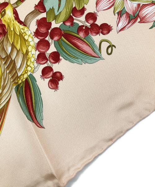 Salvatore Ferragamo（サルヴァトーレ フェラガモ）Salvatore Ferragamo (サルヴァトーレ フェラガモ) 大判シルクスカーフ ピンクの古着・服飾アイテム