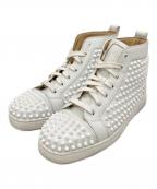 Christian Louboutinクリスチャン・ルブタン）の古着「スタッズハイカットスニーカー」｜ホワイト