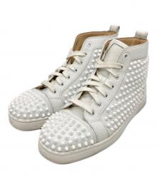 Christian Louboutin（クリスチャン・ルブタン）の古着「スタッズハイカットスニーカー」｜ホワイト