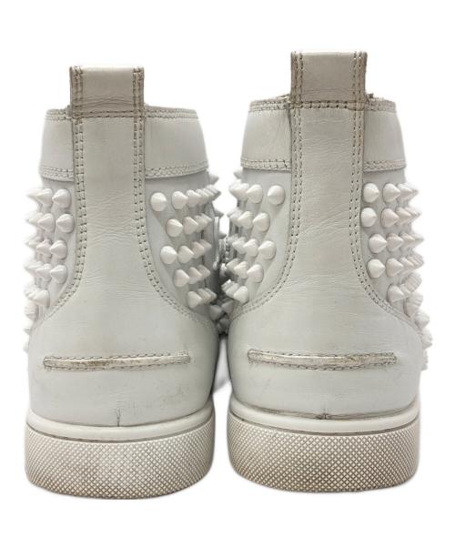 Christian Louboutin（クリスチャン・ルブタン）Christian Louboutin (クリスチャン・ルブタン) スタッズハイカットスニーカー ホワイト サイズ:39（24cm相当）の古着・服飾アイテム