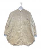 KAGUREカグレ）の古着「リネンチュニックシャツ」｜ベージュ