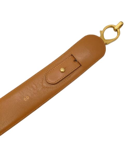 CELINE（セリーヌ）CELINE (セリーヌ) マカダムレザーベルト ブラウン サイズ:60の古着・服飾アイテム