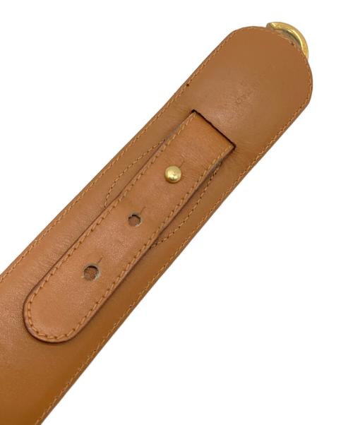 CELINE（セリーヌ）CELINE (セリーヌ) マカダムレザーベルト ブラウン サイズ:60の古着・服飾アイテム