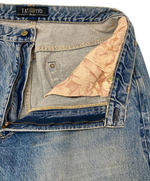 FAT（エフエーティー）FAT (エフエーティー) BIG-F デニムバギーパンツ インディゴ サイズ:Lの古着・服飾アイテム