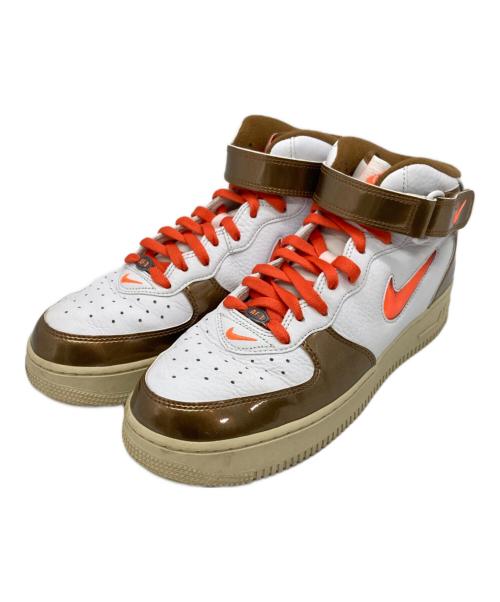 NIKE（ナイキ）NIKE (ナイキ) Air Force 1 Mid QS ホワイト×ブラウン サイズ:US9の古着・服飾アイテム