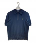FRED PERRY×BEAMSフレッドペリー×ビームス）の古着「ハーフジップニットポロ」｜ネイビー