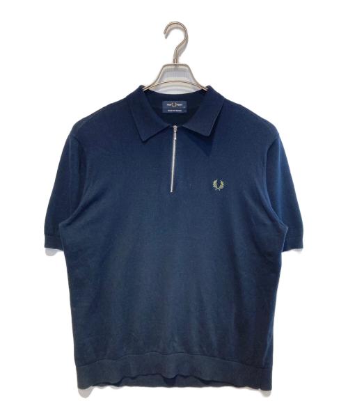 FRED PERRY（フレッドペリー）FRED PERRY (フレッドペリー) BEAMS (ビームス) ハーフジップニットポロ ネイビー サイズ:XLの古着・服飾アイテム