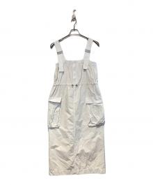 RAY BEAMS（レイ ビームス）の古着「カーゴポケット サロペット ワンピース」｜ホワイト