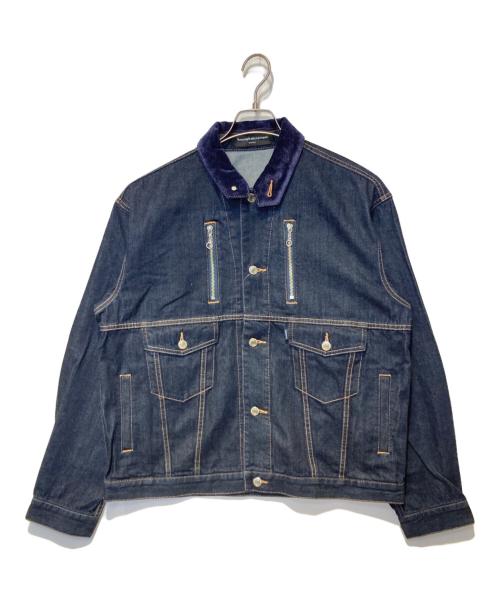 Diaspora Skateboards（ディアスポラスケートボードズ）Diaspora Skateboards (ディアスポラスケートボードズ) Trucker Blouson ブルー サイズ:L 未使用品の古着・服飾アイテム