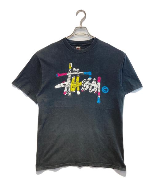 stussy（ステューシー）stussy (ステューシー) ロゴプリントTシャツ ブラック サイズ:Lの古着・服飾アイテム