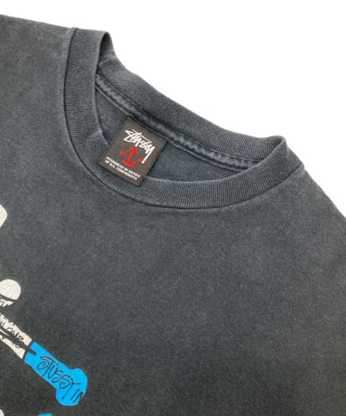 stussy（ステューシー）stussy (ステューシー) ロゴプリントTシャツ ブラック サイズ:Lの古着・服飾アイテム