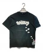 stussyステューシー）の古着「ロゴプリントTシャツ」｜ブラック