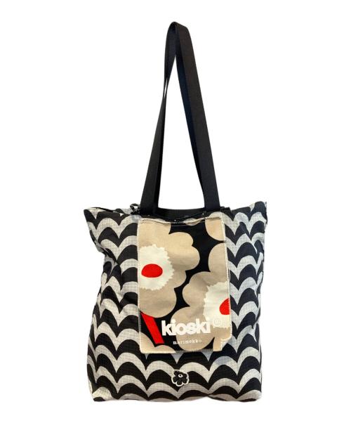 marimekko（マリメッコ）marimekko (マリメッコ) Laine / Funny Tote bag ホワイト×ブラックの古着・服飾アイテム