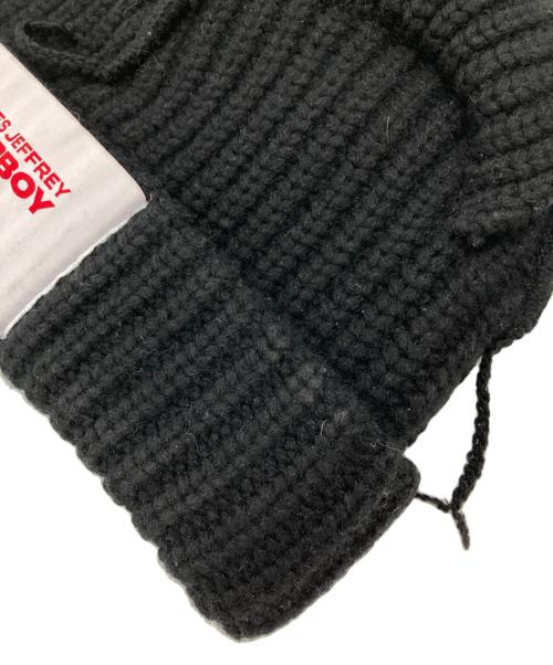 CHARLES JEFFREY LOVERBOY（チャールズ ジェフリー ラバーボーイ）CHARLES JEFFREY LOVERBOY (チャールズ ジェフリー ラバーボーイ) CHUNKY EARS BEANIE ブラックの古着・服飾アイテム