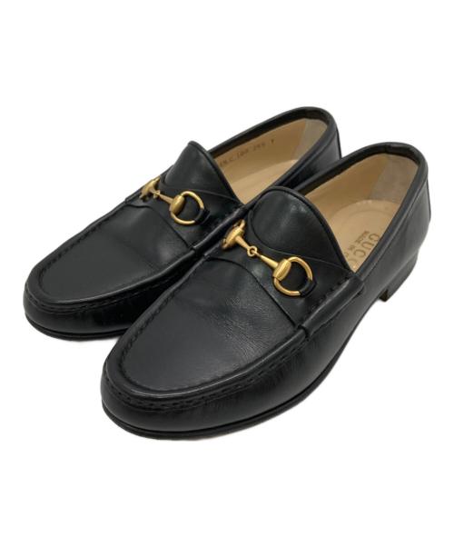 GUCCI（グッチ）GUCCI (グッチ) ホースビットレザーローファー ブラック サイズ:36 1/2の古着・服飾アイテム