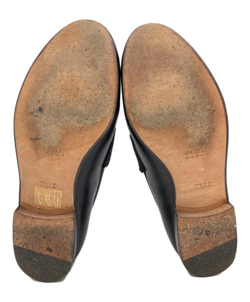 GUCCI（グッチ）GUCCI (グッチ) ホースビットレザーローファー ブラック サイズ:36 1/2の古着・服飾アイテム