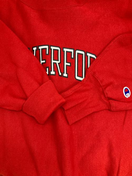 Champion REVERSE WEAVE（チャンピオン リバース ウィーブ）Champion REVERSE WEAVE (チャンピオン リバース ウィーブ) カレッジプリントスウェット レッド サイズ:L 未使用品の古着・服飾アイテム