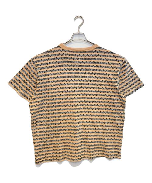 stussy（ステューシー）stussy (ステューシー) クルーネックカットソー ベージュ×ブラック サイズ:Lの古着・服飾アイテム