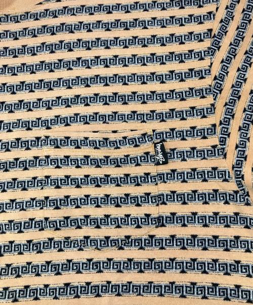 stussy（ステューシー）stussy (ステューシー) クルーネックカットソー ベージュ×ブラック サイズ:Lの古着・服飾アイテム