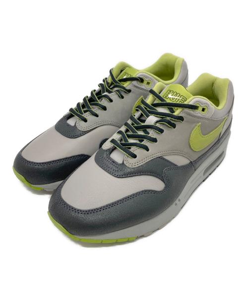 NIKE（ナイキ）NIKE (ナイキ) HUF (ハフ) AIR MAX 1 SP グレー×グリーン サイズ:US9.5の古着・服飾アイテム