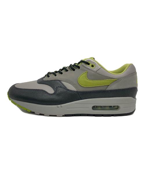 NIKE（ナイキ）NIKE (ナイキ) HUF (ハフ) AIR MAX 1 SP グレー×グリーン サイズ:US9.5の古着・服飾アイテム