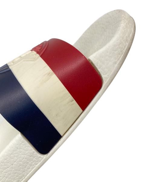 MONCLER（モンクレール）MONCLER (モンクレール) トリコロールサンダル ホワイト サイズ:38の古着・服飾アイテム