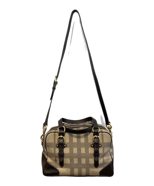 BURBERRY（バーバリー）BURBERRY (バーバリー) ノバチェックミニボストンバッグ ベージュの古着・服飾アイテム