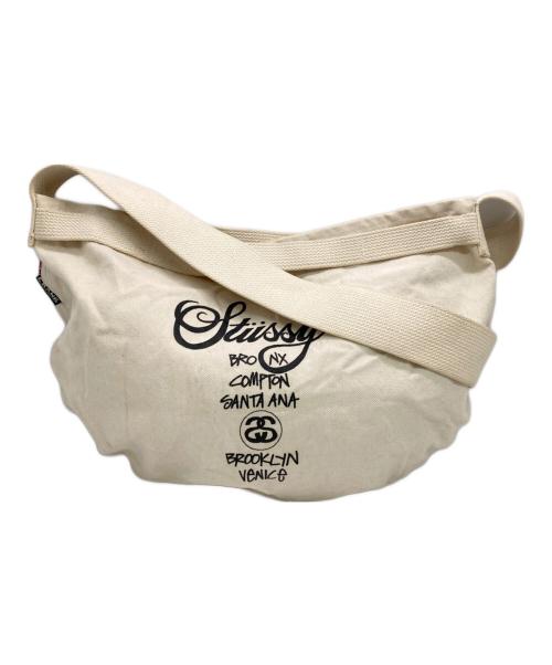 stussy（ステューシー）stussy (ステューシー) CRANK (クランク) ショルダーバッグ アイボリーの古着・服飾アイテム
