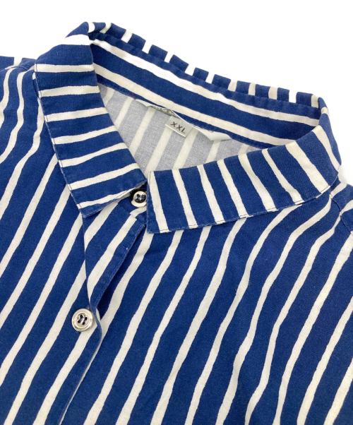 marimekko（マリメッコ）marimekko (マリメッコ) Jokapoikaストライプシャツ ブルー×ホワイト サイズ:XXLの古着・服飾アイテム