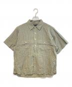 Diaspora Skateboardsディアスポラスケートボードズ）の古着「チェックシャツ」｜ベージュ×ネイビー