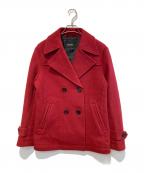 BURBERRY BLACK LABELバーバリーブラックレーベル）の古着「Pコート」｜レッド