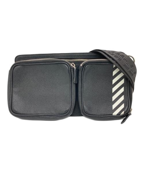 OFFWHITE（オフホワイト）OFFWHITE (オフホワイト) バイアスプリントデタッチャブルウエストバッグ ブラックの古着・服飾アイテム