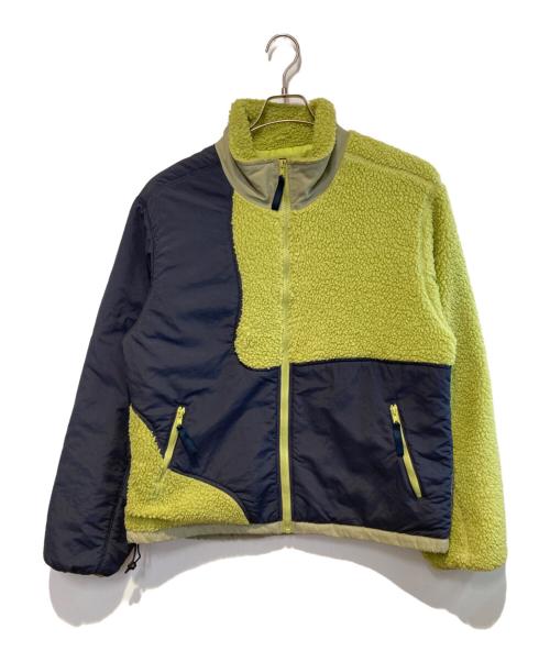 BRAIN DEAD（ブレインデッド）BRAIN DEAD (ブレインデッド) ボアフリースジャケット ネイビー×グリーン サイズ:Lの古着・服飾アイテム