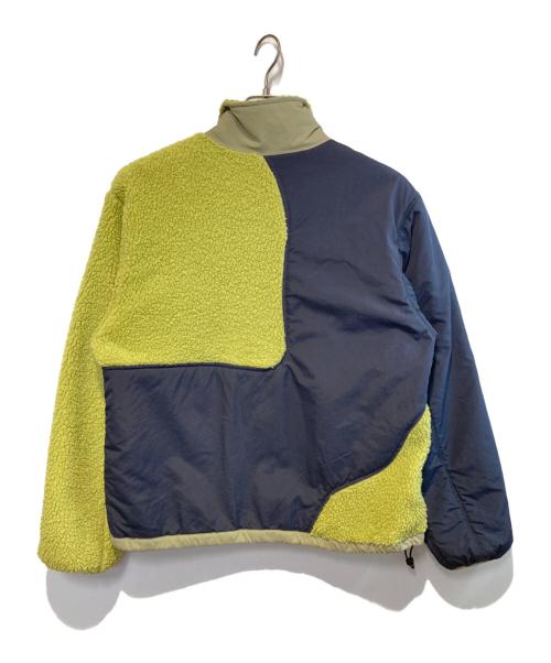 BRAIN DEAD（ブレインデッド）BRAIN DEAD (ブレインデッド) ボアフリースジャケット ネイビー×グリーン サイズ:Lの古着・服飾アイテム