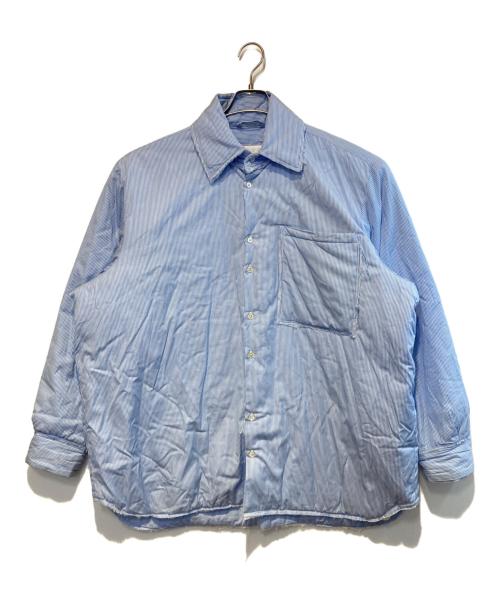 CAMIEL FORTGENS（カミエルフォートヘンス）CAMIEL FORTGENS (カミエルフォートヘンス) PADDED SHIRT SHIRTING STRIPE ブルー サイズ:Mの古着・服飾アイテム