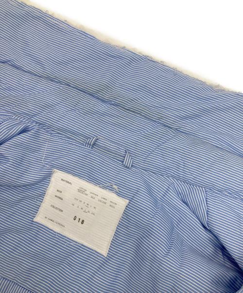 CAMIEL FORTGENS（カミエルフォートヘンス）CAMIEL FORTGENS (カミエルフォートヘンス) PADDED SHIRT SHIRTING STRIPE ブルー サイズ:Mの古着・服飾アイテム