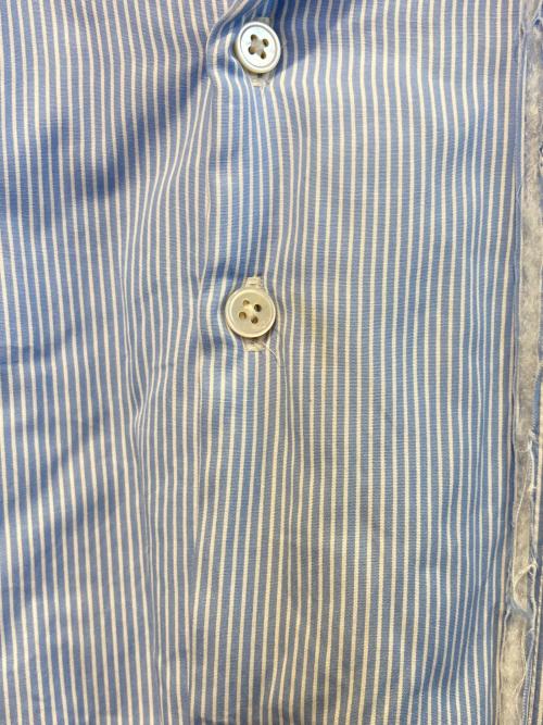 CAMIEL FORTGENS（カミエルフォートヘンス）CAMIEL FORTGENS (カミエルフォートヘンス) PADDED SHIRT SHIRTING STRIPE ブルー サイズ:Mの古着・服飾アイテム