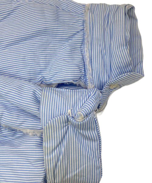 CAMIEL FORTGENS（カミエルフォートヘンス）CAMIEL FORTGENS (カミエルフォートヘンス) PADDED SHIRT SHIRTING STRIPE ブルー サイズ:Mの古着・服飾アイテム