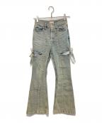 Resexxyリゼクシー）の古着「カットアウトリボンデニムパンツ」｜インディゴ