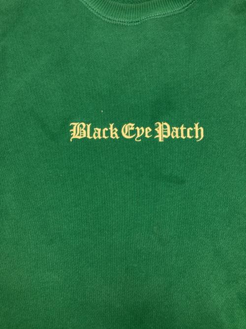 THE BLACK EYE PATCH（ブラックアイパッチ）THE BLACK EYE PATCH (ブラックアイパッチ) ロゴスウェット グリーン サイズ:Mの古着・服飾アイテム