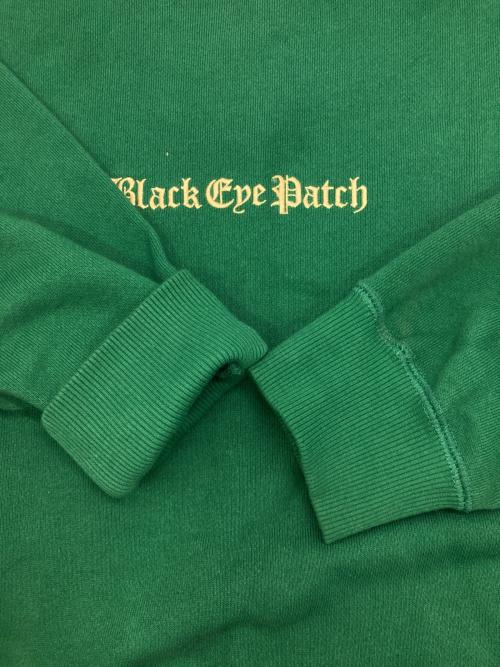 THE BLACK EYE PATCH（ブラックアイパッチ）THE BLACK EYE PATCH (ブラックアイパッチ) ロゴスウェット グリーン サイズ:Mの古着・服飾アイテム