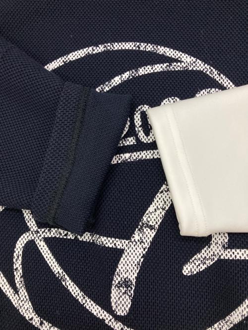 β（ベータ）β (ベータ) バスケットカノコボールプリント フーディープルオーバー ネイビー サイズ:9の古着・服飾アイテム