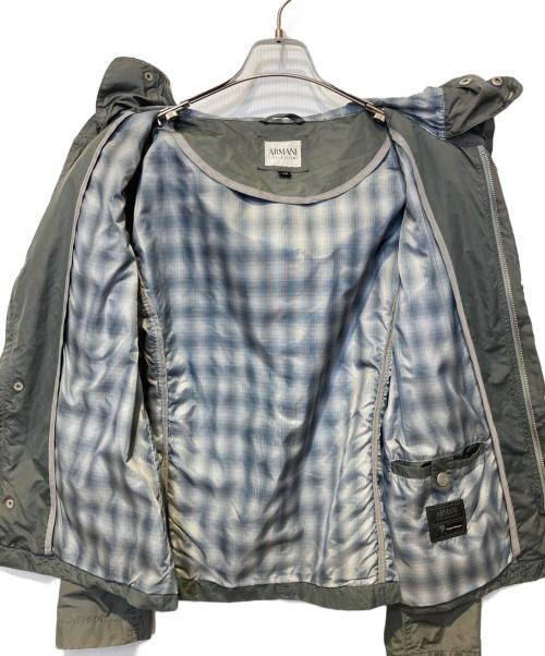 ARMANI COLLEZIONI（アルマーニ コレツィオーニ）ARMANI COLLEZIONI (アルマーニ コレツィオーニ) ナイロンフーデッドジャケット グレー サイズ:48の古着・服飾アイテム